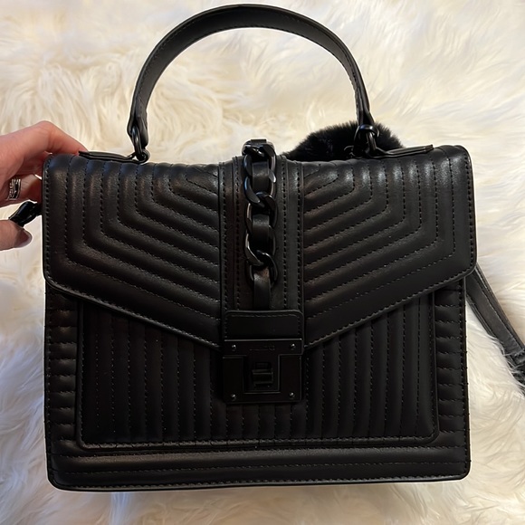 Aldo Bags Aldo Jerilini Top Handle Satchel Crossbody Black Nwot